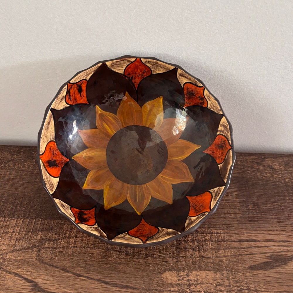 Mexican Talavera Vintage Pottery Bowl Made